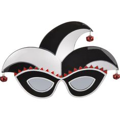 Joke around in the sun with White & Black Jester Sunglasses! These fun White & Black Jester Sunglasses feature black and white harlequin-pattern arms red bells and an attached plastic fool's hat. Wear these red white and black sunglasses as a fun alternative for your jester costume! pb White & Black Jester Sunglasses product details:-b-p ul li8 1-4in wide x 5 1-2in tall-li liPlastic-li liOne size fits most adults-li liFor novelty use only-li -ul Black Plastic Novelty Costume Accessories, Novelty Black Plastic Costume Accessories, Fun Plastic Costume Accessories For Costume Party, Adjustable Plastic Halloween Costume Accessories, Black Plastic Halloween Costume Accessories, Novelty Party Costume Accessories Made Of Plastic, Novelty Plastic Costume Accessories For Party, Black Novelty Costume Accessories For Festival, Themed Black Costume Accessories For Carnival