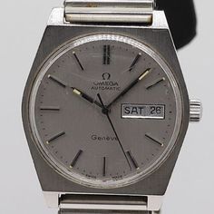 ad eBay - Find many great new & used options and get the best deals for Omega Automatic 166.0120 Geneva Date Round Silver Gray Dial Men's Used Watch at the best online prices at eBay! Free shipping for many products! Anniversary Chronograph Watch With Rectangular Dial, Anniversary Watch With Rectangular Dial And Date Indicator, Modern Watches With Date Indicator For Anniversary, Modern Watches With Date Display For Anniversary, Modern Anniversary Watches With Date Display, Modern Watch Accessories For Anniversary, Business Analog Watch With Round Dial, Silver Watch Bands With Date Indicator, Silver Chronograph Watch With Date Indicator For Business