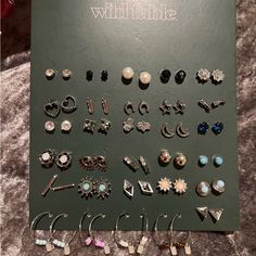 Never Worn Super Cute Earring Set. Nickel Free Set Included Stars, Eye Evil, Hamsa And More. Wild Fable, Cute Earrings, Silver Color, Earring Set, Super Cute, Jewelry Earrings, Women Jewelry, Stars, Silver