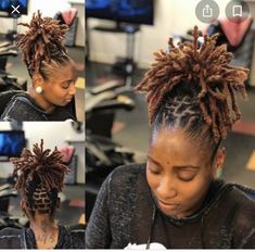 4z Hair, Female Dreads Hairstyles, Starting Locs, Loc Twist, Short Dread Styles, Dreads Short Hair, Short Dreadlocks, Colored Locs, Loc Goals