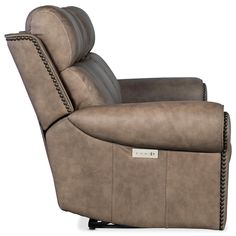 the reclining chair is upholstered and ready to be used in any room