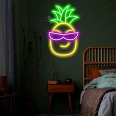 Cool Pineapple Led Light Fruit Tropical Neon Sign 1 Tropical Neon, Pineapple Lights, Cool Neon Signs, Custom Neon Lights, Acrylic Board, Led Neon Lighting, Graphic Design Fun, Simple Lighting