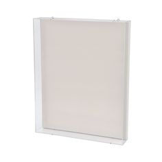 a white wall mounted light box on a white background