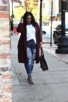 Plus Size Cardigan and Booties | Burgundy and Grey | Dolce Vita Booties | Plus Size Fall Essentials Plus Size Herbst, Plus Size Winter Outfits, Dress Skirts, Plus Size Fall Fashion, Plus Size Fall Outfit, Hipster Grunge, Look Plus Size, Plus Size Fall, Plus Size Winter