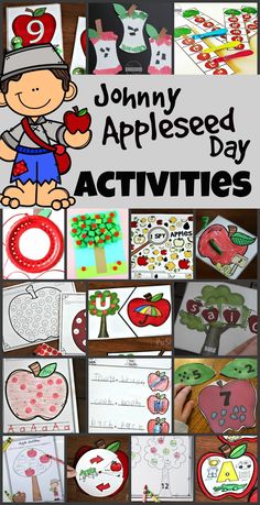 johnny appleseed day activities and crafts for kids to do with their teacher's hands