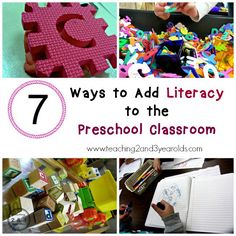 there are many different ways to add library to the preschool classroom, including using letters and numbers