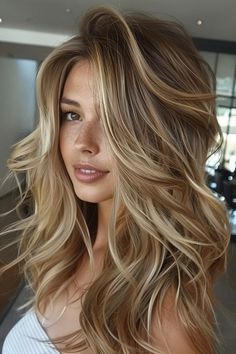 Blonde Highlights For Brown Hair Highlighted Light Brown Hair, Brown Hair And Blonde Underneath, Blonde For Pale Skin, Brown Hair Dyed Blonde, Blonde Highlights For Brown Hair, Hair Brown To Blonde, Brunette Hair With Blonde Highlights, Brunette Hair With Blonde, Sandy Blonde Highlights