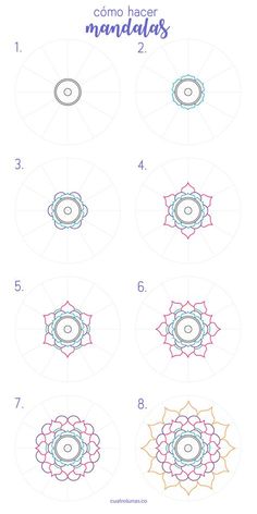 the instructions for how to draw an origami flower with colored pencils and markers