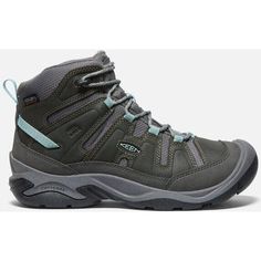 Whatever kind of hiking you like to do, comfort, protection, and traction are non-negotiable "must-haves." So we built a perfectly cushioned, waterproof, grippy women's hiking boot that checks all the boxes. All hike. No compromises.  • Waterproof Protection:  Environmentally preferred leather upper has a KEEN.DRY waterproof, breathable membrane inside to keep your feet dry.   • Lightweight Cushioning:  KEEN LuftCore technology embeds a lightweight foam core inside the midsole to absorb shock fo Womens Waterproof Boots, Grey Clouds, Hiking Boots Women, Waterproof Hiking Boots, Keen Shoes, Hiking Boot, Hiking Women, Steel Grey, Wide Boots