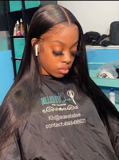 Straight Hair With Edges, Hair With Edges, Bhaddie Hairstyle, High Ponytail Hairstyle, Ponytail Hairstyles Tutorial, High Ponytail Hairstyles, Lace Fronts, Ponytail Hairstyle