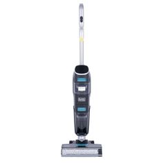 a black and silver vacuum cleaner on a white background