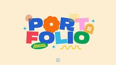 the logo for port folio is shown in this graphic art work, designed by japanese designers