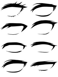 the different types of eyes drawn in black ink