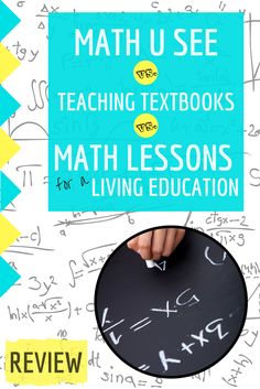 a book cover with the title math see teaching textbooks and an image of a hand writing on