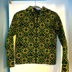 Work Once. Pristine Condition. Men’s Size Xs Louis Vuitton Sweater, Louis Vuitton Multicolor, Colorful Hoodies, Black Green, Zip Ups, Men Sweater, Louis Vuitton, Green, Black