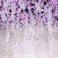 an abstract painting with pink and white flowers