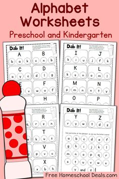 printable alphabet worksheets for preschool and homeschool students to practice letter recognition