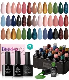 Nail Polish Colors Winter 2024, Fall Nails Opi Gel 2024, Beetles Gel Polish Color Chart, Best Dark Green Nail Polish, Gel Polish Kit Amazon, Nail Polish Red, Beetles Gel Polish, Glitter Gel Nail Polish, Gel Polish Manicure