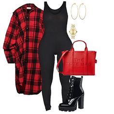 Jumpsuit Outfit Business Casual, Amazon Fashion Looks, Date Night With Husband Outfit, Fall Outfits Black Women Fashion Ideas, Red And Tan Outfits, New Years Eve Casual Outfit Ideas, Amazon Fall Fashion 2023, Comedy Show Outfit Night Black Women, Amazon Inspired Outfit