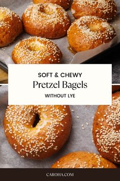 soft and chewy pretzel bagels without eyes