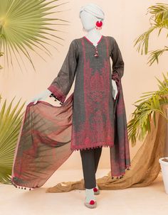 Junaid Jamshaid JJLS-S-JPWU-23-050 Mid Summer Collection Kurti Designs Latest, Muslim Fashion Hijab Outfits, Mid Summer, Muslim Fashion Hijab, Embroidered Linen, Eid Collection, Pakistani Dress Design, Desi Fashion, Pakistani Outfits