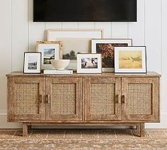 Tiburon Cane Media Console (60") Cane Media Console, Media Cabinets, Tv Consoles, White Wash Finish, Media Furniture, Construction Crafts, Media Cabinet, Entertainment Centers, Tv Console