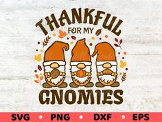 thanksgiving gnomes svg cut file