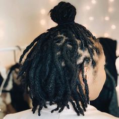 Thick Interlocked Locs, Locs On Fine Natural Hair, Locs 4b Hair, Thick Locs Styles, Puffy Locs, Medium Size Locs, How To Grow Dreadlocks, Loc Sizes, Locs Thick