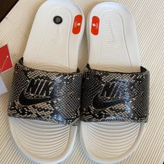 Nike Animal Print Slides Nwt Size 8 Nike Slides, Nike Shoes Women, Shoes Women, Women's Nike, Nike Shoes, Nike Women, Slides, Animal Print, Women Shoes