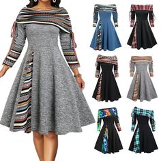 Basic Skirt, Dresses Casual Winter, Estilo Punk, Long Dress Casual, Women's Wear, Style Maxi Dress, Evening Attire, Comfortable Dress, Types Of Skirts