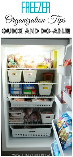 freezer organization tips quick and do - able