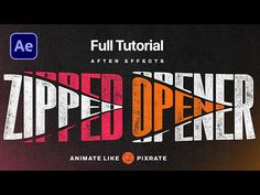 the logo for an animated film called zipped opener, with text overlaying it