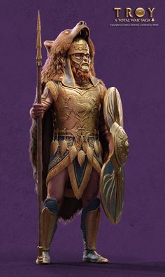 ArtStation - Total War Troy - Rhesus Ekko League Of Legends, Ancient Greek Clothing, Bronze Age Civilization, Environment Sketch, Poster Images, Greek Warrior, Greek Mythology Art, Adventure Outfit, Carthage