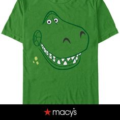 a green t - shirt with an image of a crocodile