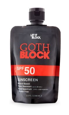 letitblock.com Get your block on! Sunscreen for your life. | GOTH BLOCK Sunscreen Guide, Summer Beauty Essentials, Health Goth, Mohawks, Summer Goth, Goth Look, Goth Makeup, Trendy Makeup, Summer Beauty