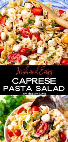 this fresh and easy caprese pasta salad is the perfect side dish for any meal