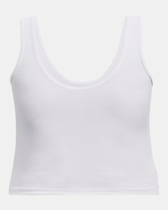 Ultra-soft fabric is breathable & comfortable|4-way stretch material moves better in every direction|Deep scoop neckline on back|Slightly cropped body length hits right at the waistband Casual 4-way Stretch Elastane Sports Bra, Scoop Neck Crop Top With Built-in Bra, Casual Seamless 4-way Stretch Sports Bra, Seamless 4-way Stretch Casual Sports Bra, Versatile Solid Scoop Neck Activewear, Versatile Solid Color Scoop Neck Activewear, Everyday Scoop Neck Seamless Crop Top, Crop Top With Built-in Bra And Minimal Stretch, Fitted Crop Top With Built-in Bra And Scoop Back