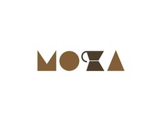 the word aom is made up of two letters, one with a coffee cup on it