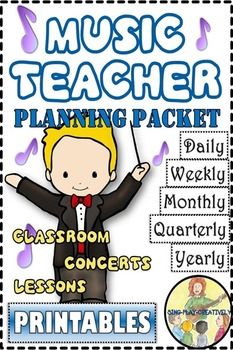 the music teacher planning packet includes lessons and printables