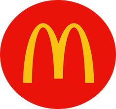 a red and yellow mcdonald's logo on a white background