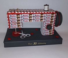 a sewing machine made out of hundreds of kleende's knick - o - knacks