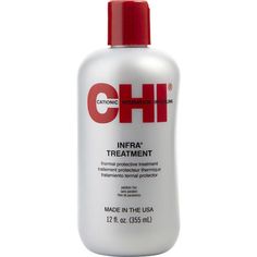 CHI by CHI Infra Treatment Thermal Protecting 12 oz: Shield your hair from heat damage while nourishing and conditioning with CHI Infra Treatment Thermal Protecting. This 12 oz treatment is formulated to provide thermal protection, making it an ideal companion for heat styling tools. Created by CHI, a trusted brand in the haircare industry, this treatment also helps to strengthen and moisturize your hair, leaving it smooth, shiny, and more resilient. Elevate your heat styling routine with the added benefits of CHI Infra Treatment Thermal Protecting for healthy and protected locks. Chi Silk Infusion, Styling Tools, Down Hairstyles, Design House, Paraben Free Products, Vodka Bottle, Shampoo Bottle, Health And Beauty, Hair Care