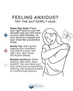 Butterfly Hug, Coping Skill, Living Your Dream, Stop Scrolling, Mental Health Counseling, Calm Your Mind, Child Therapy, Therapy Worksheets