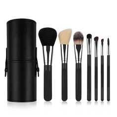 This complete 7-Piece Brush Set includes all of the Brushes you need for daily usage. This Brush Set is perfect for beginners! It's just what you've been looking for! Set comes with premium round case. 100% synthetic bristles cruelty-free includes 7 pieces Make Up Brush Set, Oval Brush, Make Up Brush, Professional Makeup Brushes, Blush Palette, Acrylic Gel, Professional Makeup Artist, Colorful Eyeshadow, Nail Games