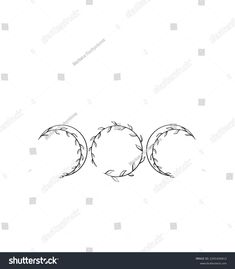 the word zoo written in black ink on a white background with an image of a crescent