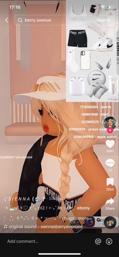 an animated girl with long blonde hair wearing a white hat