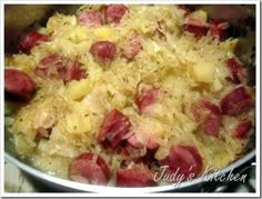 the food is cooked and ready to be eaten in the pot on the stove top