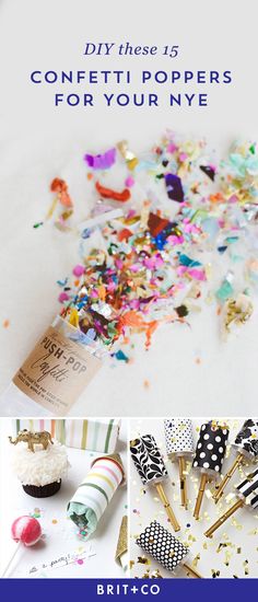 there are some confetti poppers for your nye