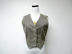 gray corduroy tapered vest . fits a small to medium / bust 36" Gray Cotton Vest For Spring, Fitted Gray Vest With Pockets, Fitted Cotton Vest For Workwear, Fitted Classic Cotton Denim Vest, Classic Fitted Cotton Denim Vest, Vest Fits, Frederick Md, Vest Dress, Womens Vest