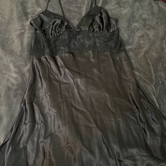 Betsy Johnson Black Short Satin Nightgown, Size M. Lace Mid Section. Back Has Hook And Eye Adjustable Closure. Very Sexy. Never Worn. Satin Nightgown, Short Satin, Hook And Eye, Betsy Johnson, Black Shorts, Betsey Johnson, Night Gown, Women's Intimates, Black Fashion